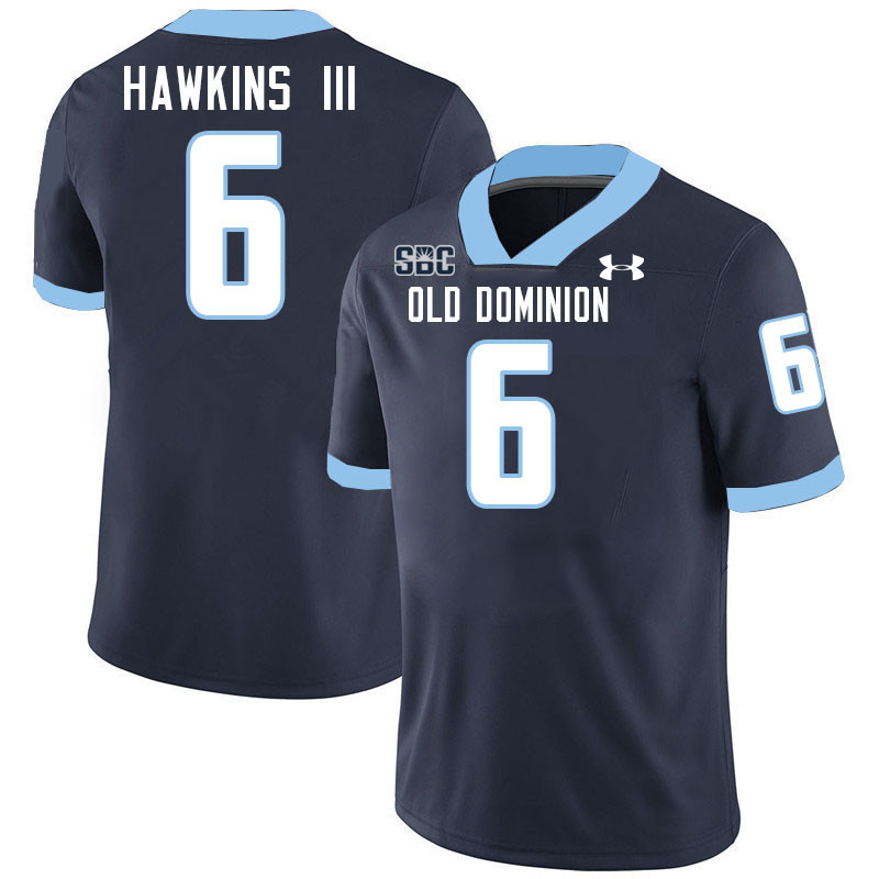 #6 Tre Hawkins III Old Dominion Monarchs College Football Jerseys Stitched-Navy